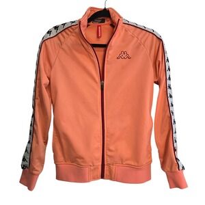 Kappa Banda Track Jacket Peach Orange Omini Logo Tape Full Zip Medium